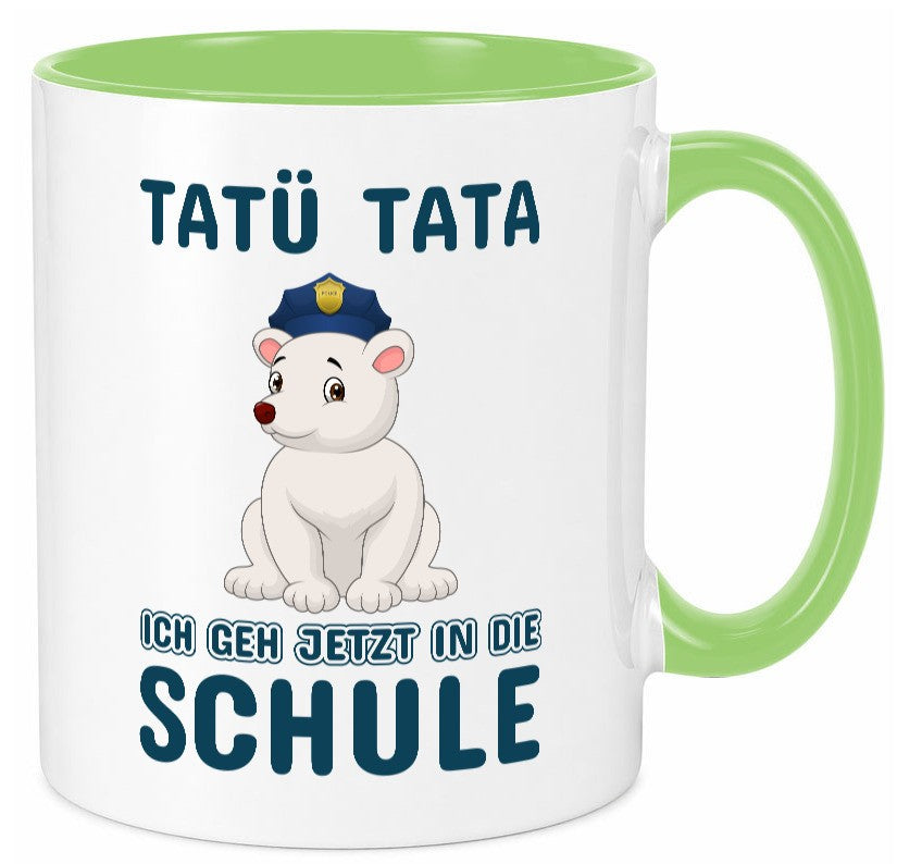 Polizei Eisbär | Tatü Tata Einschulung Tasse Schule lustig Humor Geschenkidee