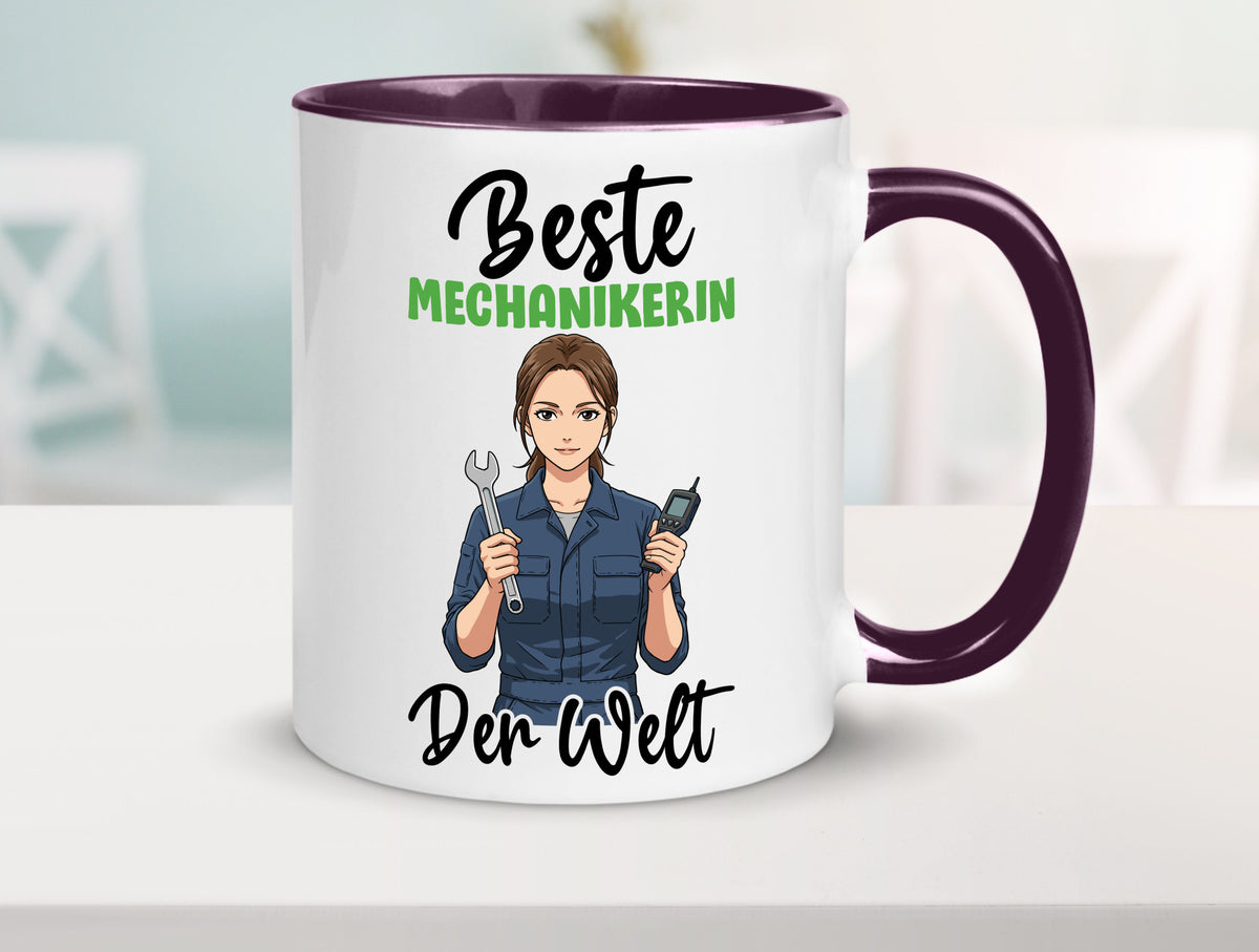 Beste Mechanikerin | KFZ v2 Humor Geschenkidee Tasse