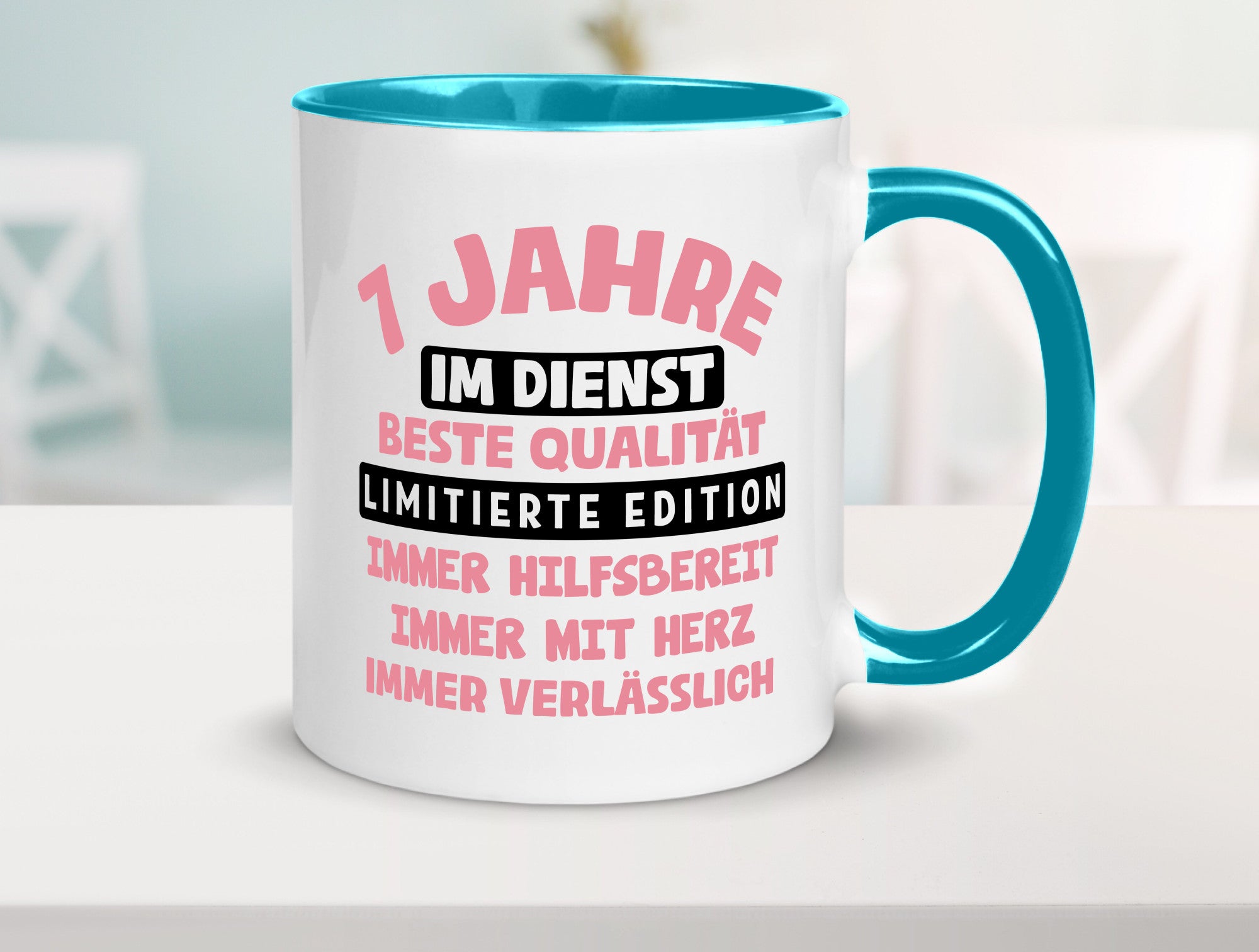 7 Jahre im Dienst | Jubiläum Arbeit v11 lustiger Spruch Geschenk Kollegen Büro