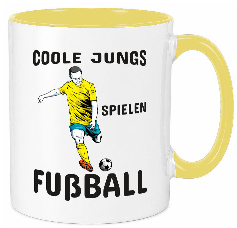 Coole Jungs spielen Fußball | Fußballer Tasse Junge lustiger Spruch Geschenk