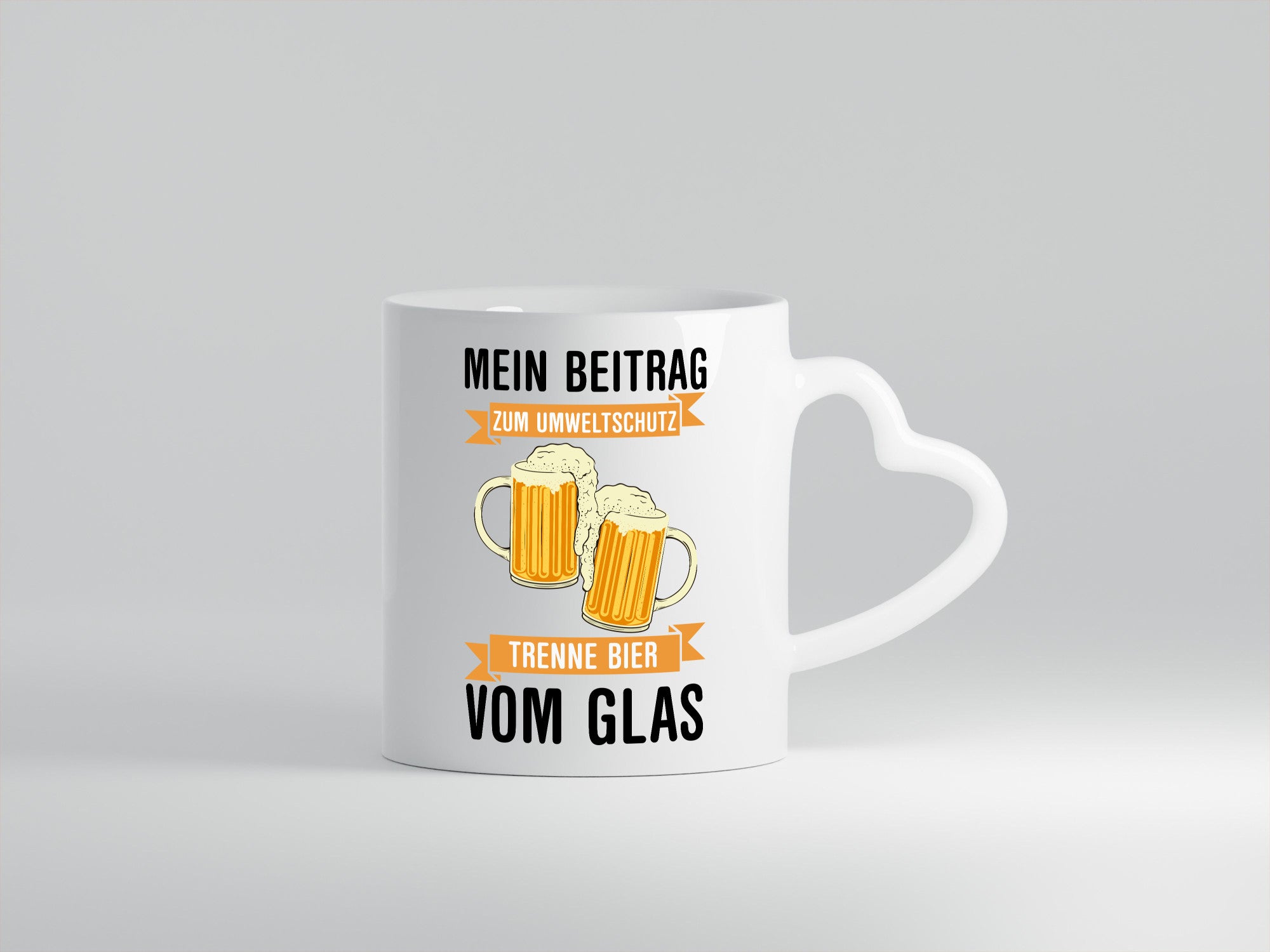 Mein Beitrag zum Unweltschutz | Bier Bierliebhaber Geschenkidee Humor Tasse