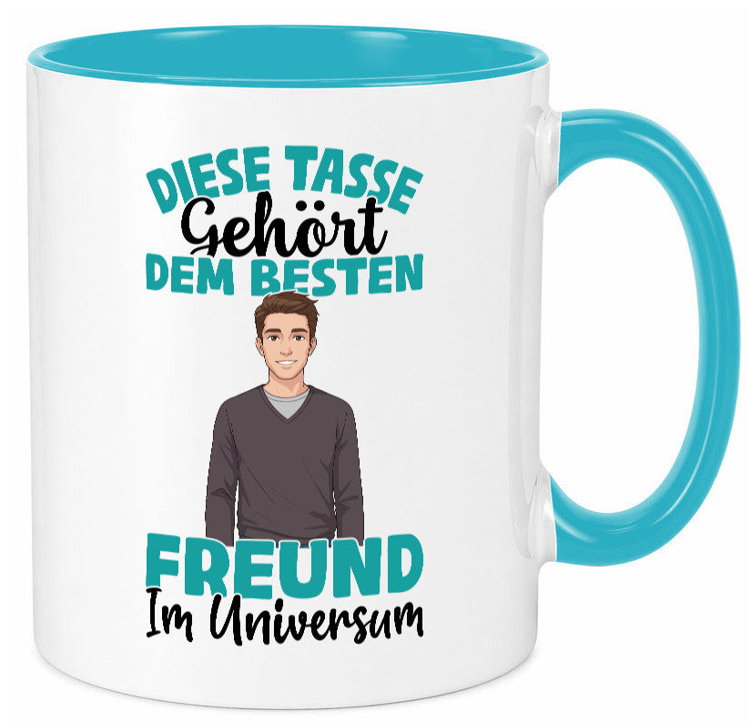 Im Universum: Freund | Beziehung Partner Liebe Geschenk Humor Geschenkidee Tasse