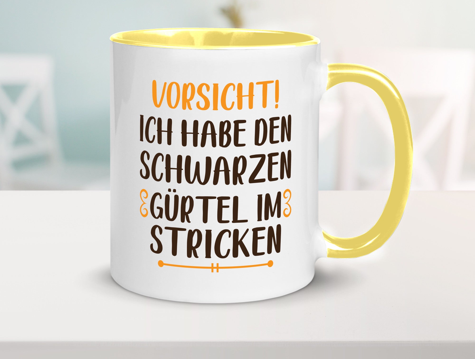 Schwarzen Gürtel im Stricken | Stricknadel lustiger Spruch Geschenk Humor