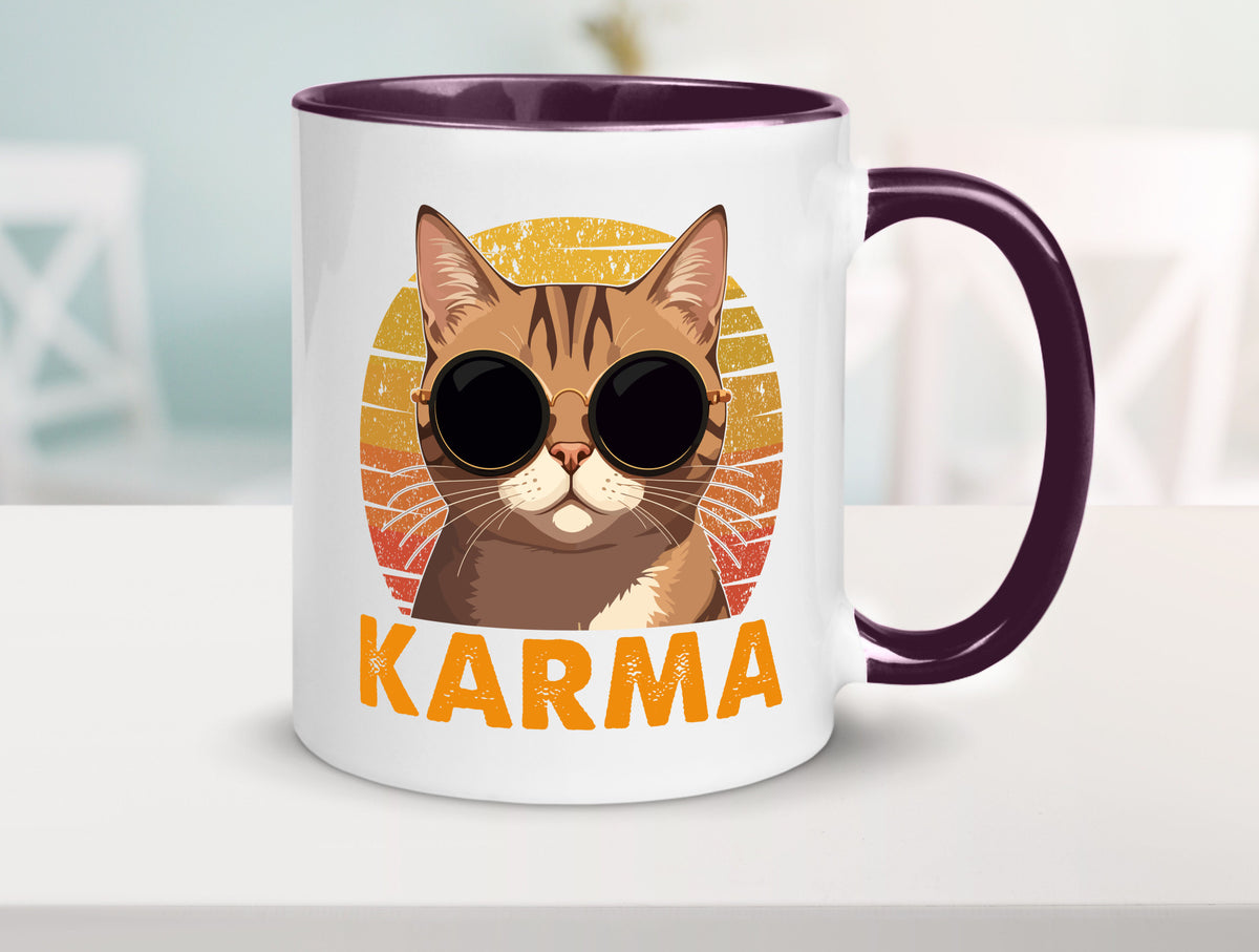 Vintage Katze | Karna Coole lustiger Spruch Geschenk Tierliebhaber Humor Tasse