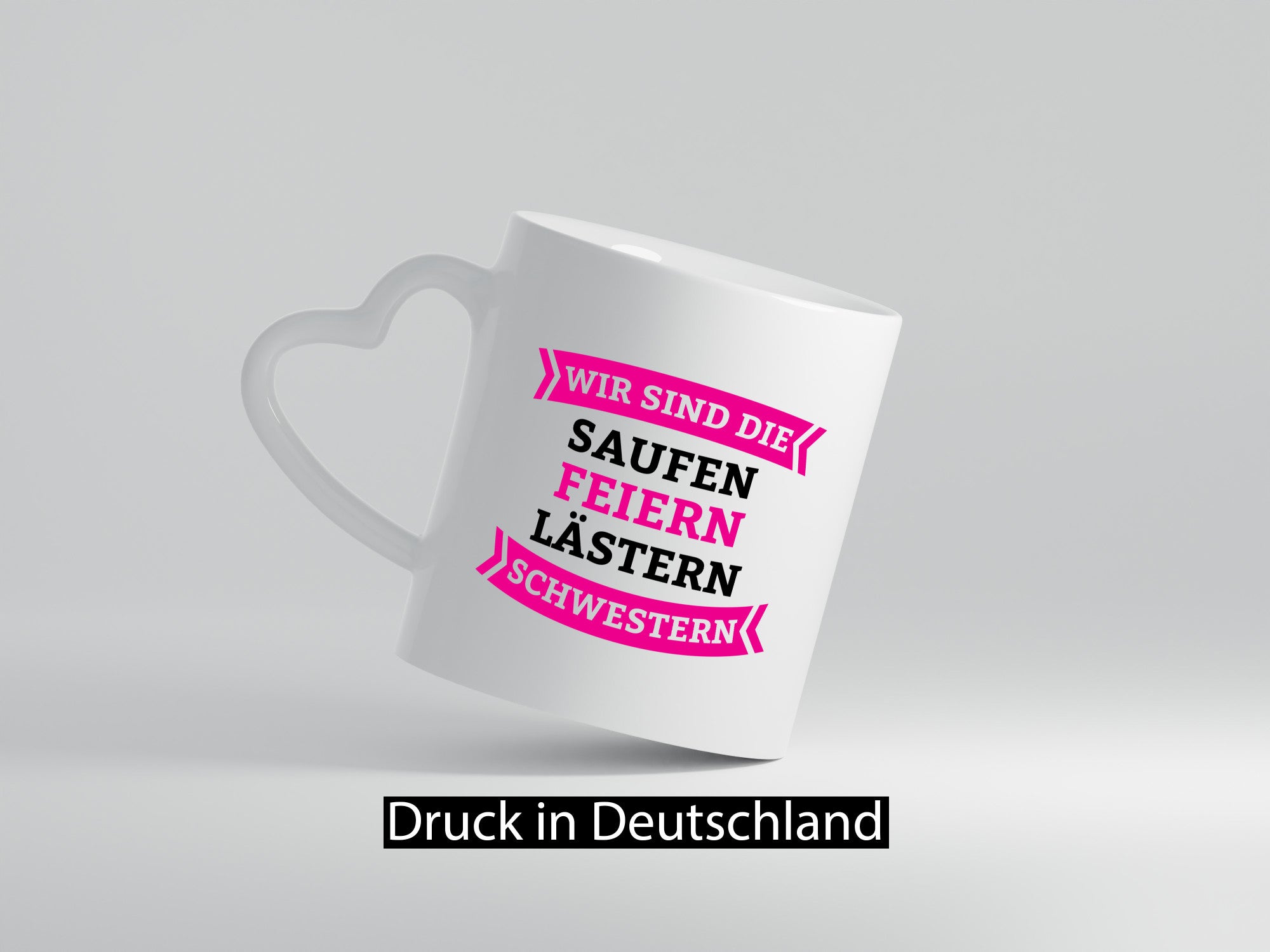 Wir sind die Saufen Feiern lästern Schwestern | Geschwister Humor Geschenkidee