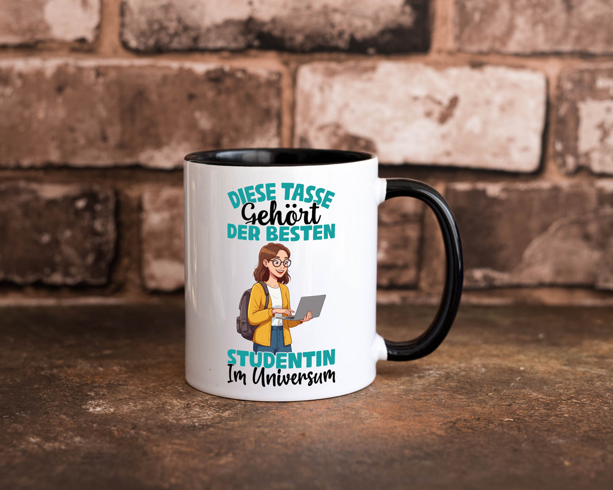 Im Universum: Studentin | Uni Studium Universität Geschenk Humor Geschenkidee Tasse