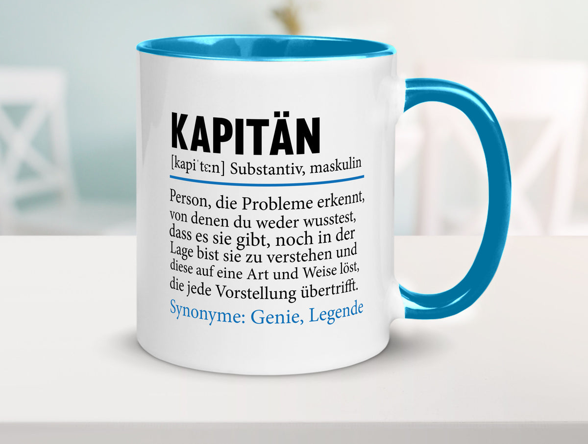 Kapitän | Spruch lustig Schiffskapitän Schiff Geschenk Humor Geschenkidee Tasse