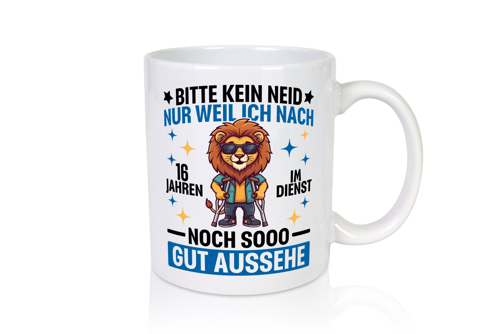 16 Jahre im Dienst | Arbeitsjubiläum Arbeit Humor Kollegen Büro Geschenkidee