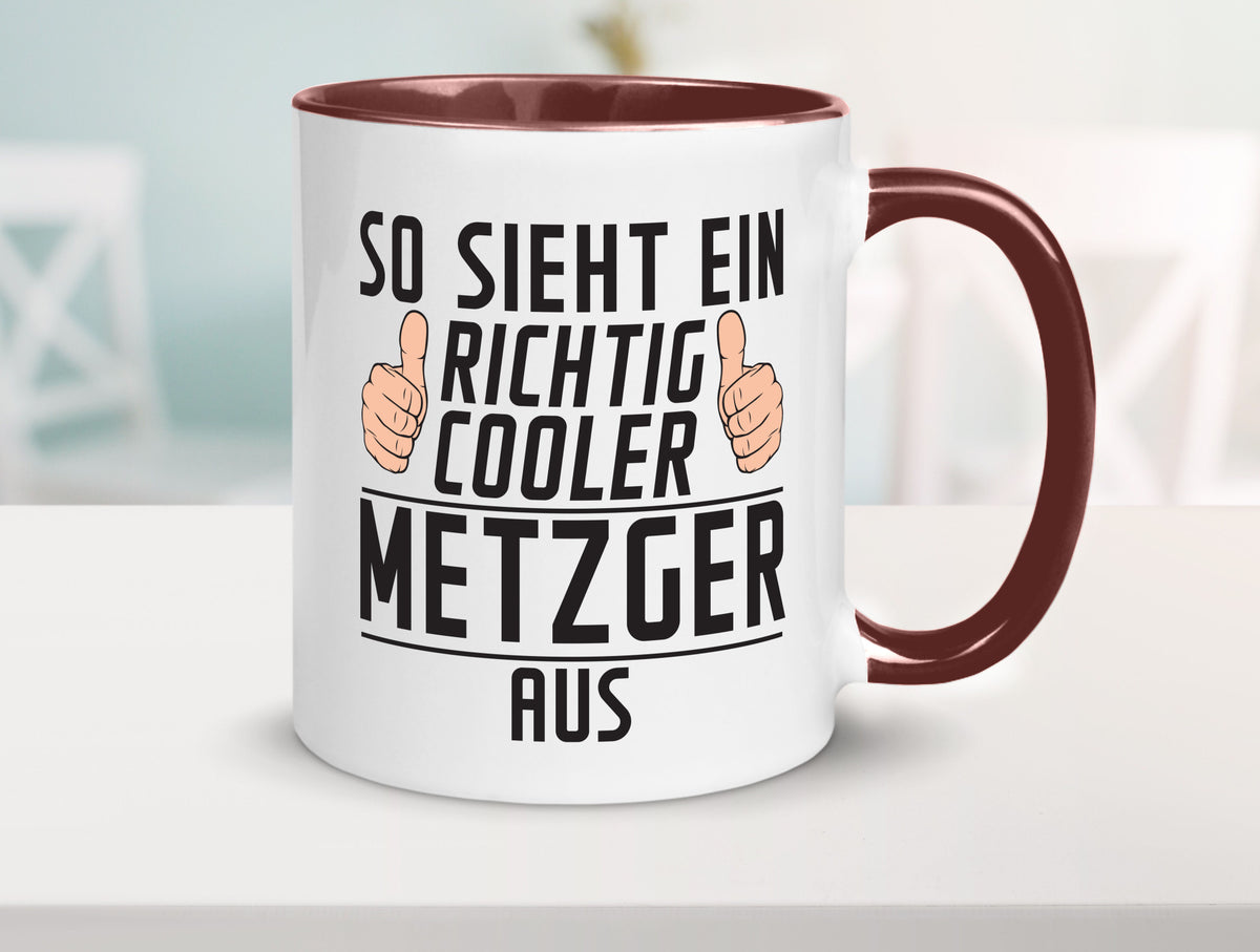 Richtig Cooler Metzger | Fleischer Metzgerei Geschenk Humor Geschenkidee Tasse