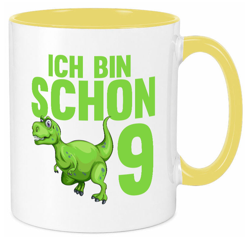9. Geburtstag | 9 Jahre Dino Dinosaurier Geschenkidee Humor Tasse