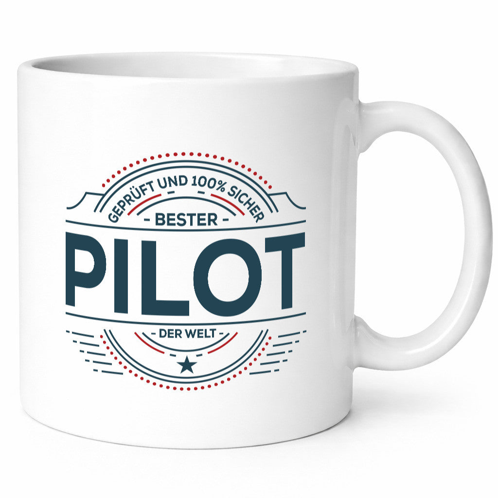 Geprüft und sicher: Pilot | Flugzeug Piloten Geschenk Humor Geschenkidee