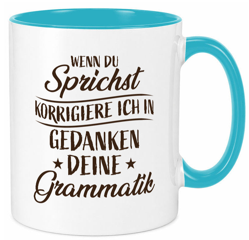 Grammatik korrigieren während du sprichst | Sterne lustig Humor Geschenkidee