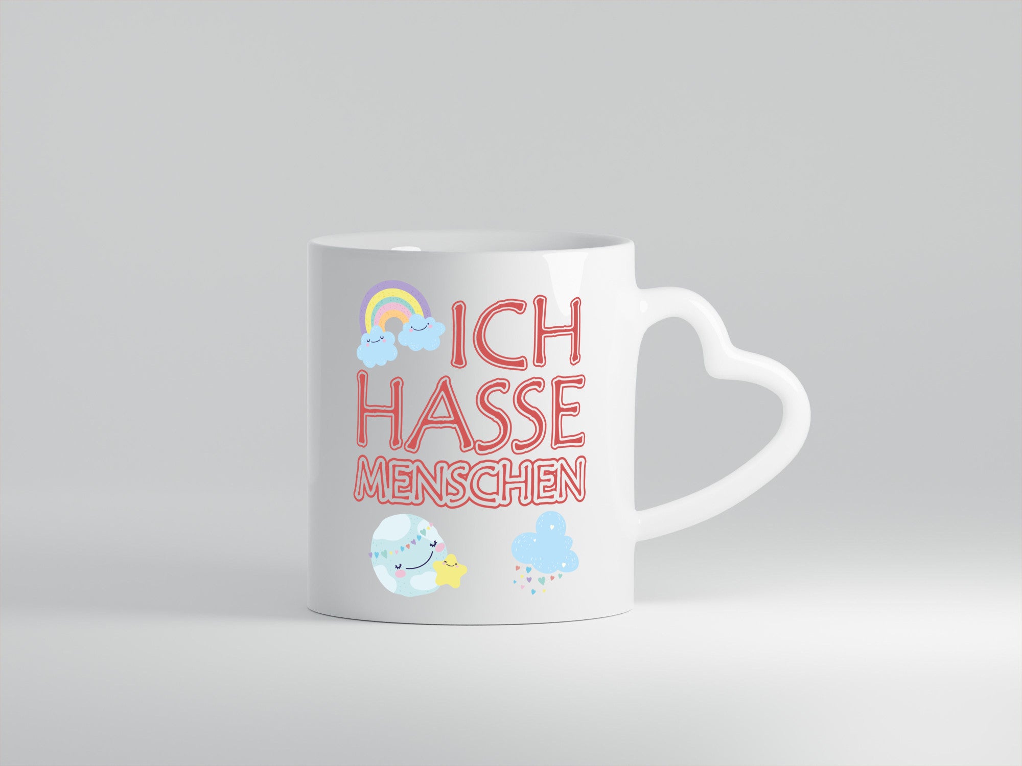 Kinderschrift - Ich hasse Menschen Humor Geschenkidee Tasse