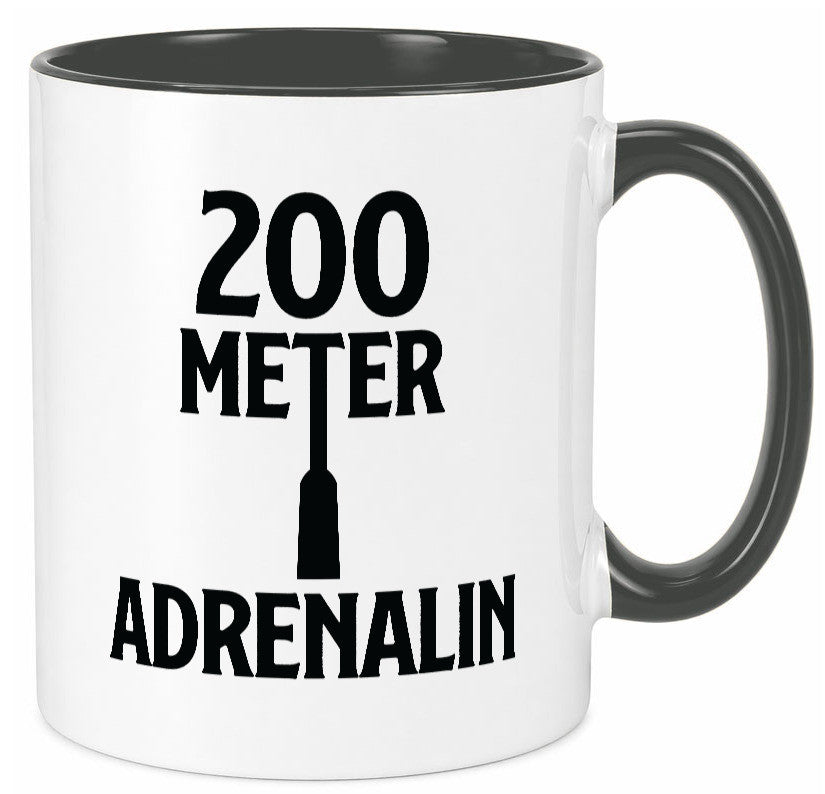 200 Meter Adrenalin v2 lustig Humor Geschenkidee Geschenk Tasse