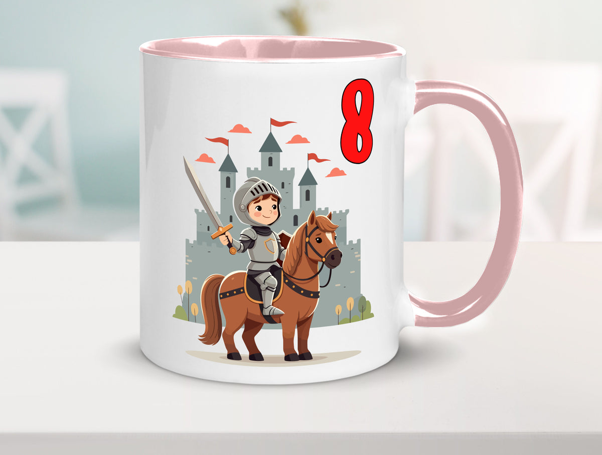 8. Geburtstag | 8 Jahre Ritter Junge Schloss Geschenk Geschenkidee lustiger Tasse