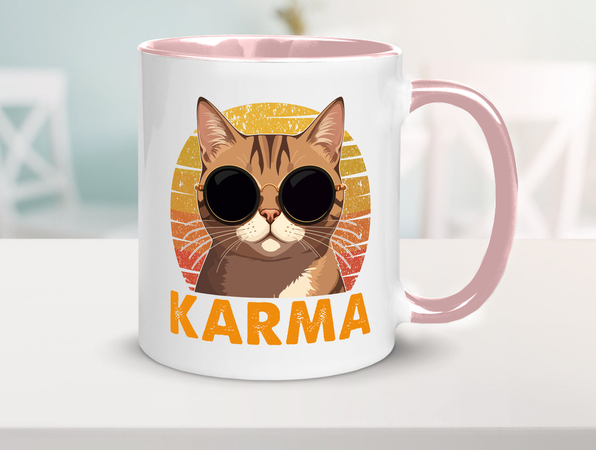 Vintage Katze | Karna Coole lustiger Spruch Geschenk Tierliebhaber Humor Tasse