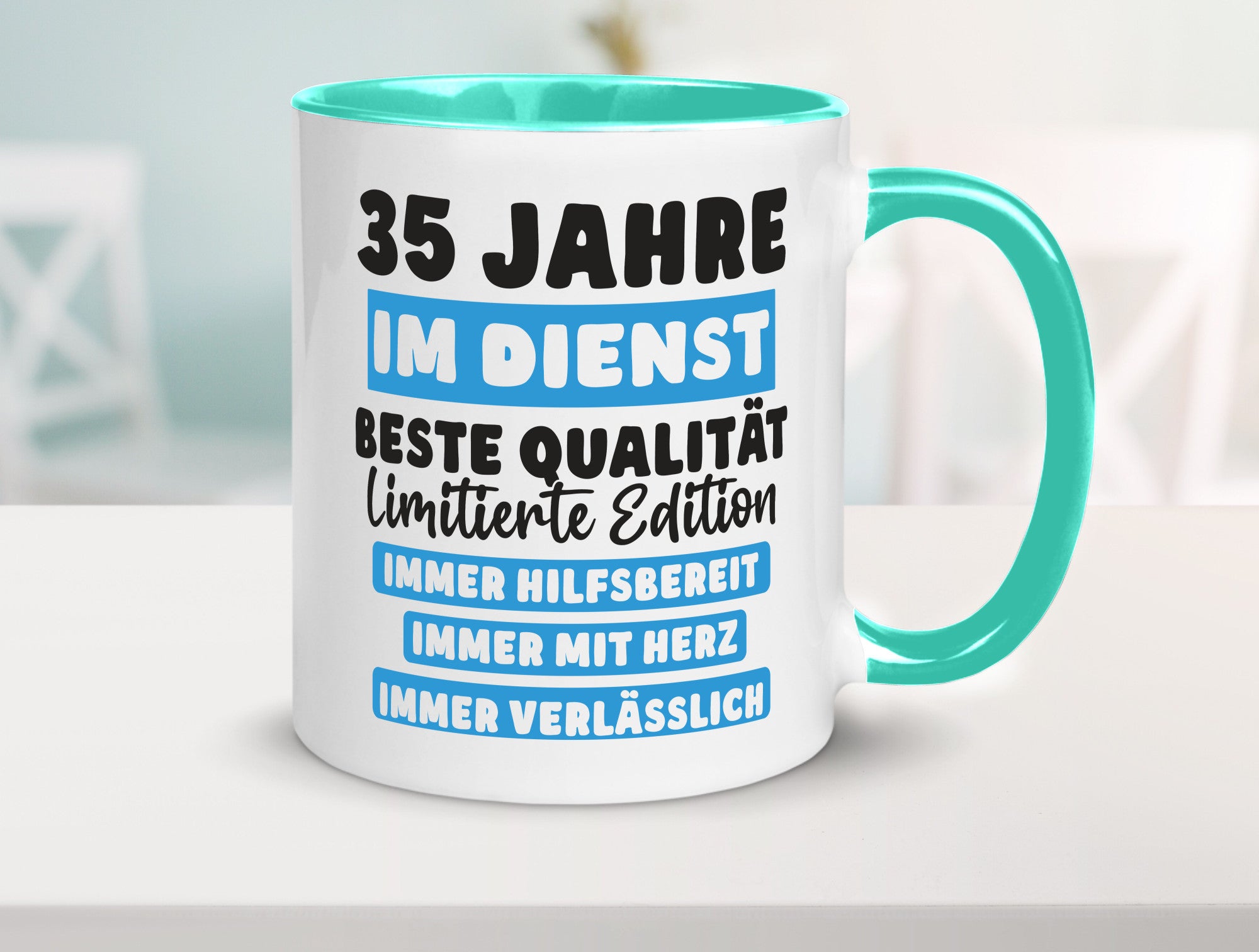 35 Jahre im Dienst | Jubiläum Arbeit v6 lustiger Spruch Geschenk Kollegen Büro