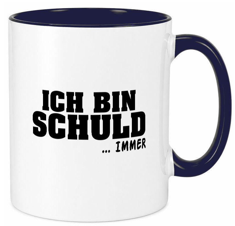 Ich bin Schuld | Schwarze Schaff lustig Humor Geschenkidee Geschenk Tasse