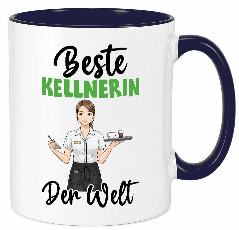 Beste Kellnerin | Beruf kellnern Bedienung v2 Humor Arbeit Kollegen Büro Tasse