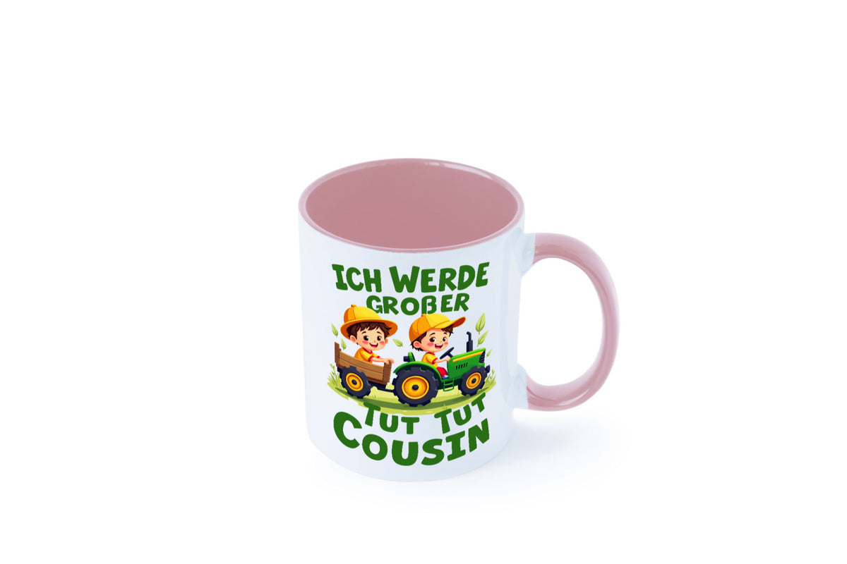 Ich werde Großer Cousin | Familie Bauer lustiger Spruch Geschenk Geschenkidee Tasse