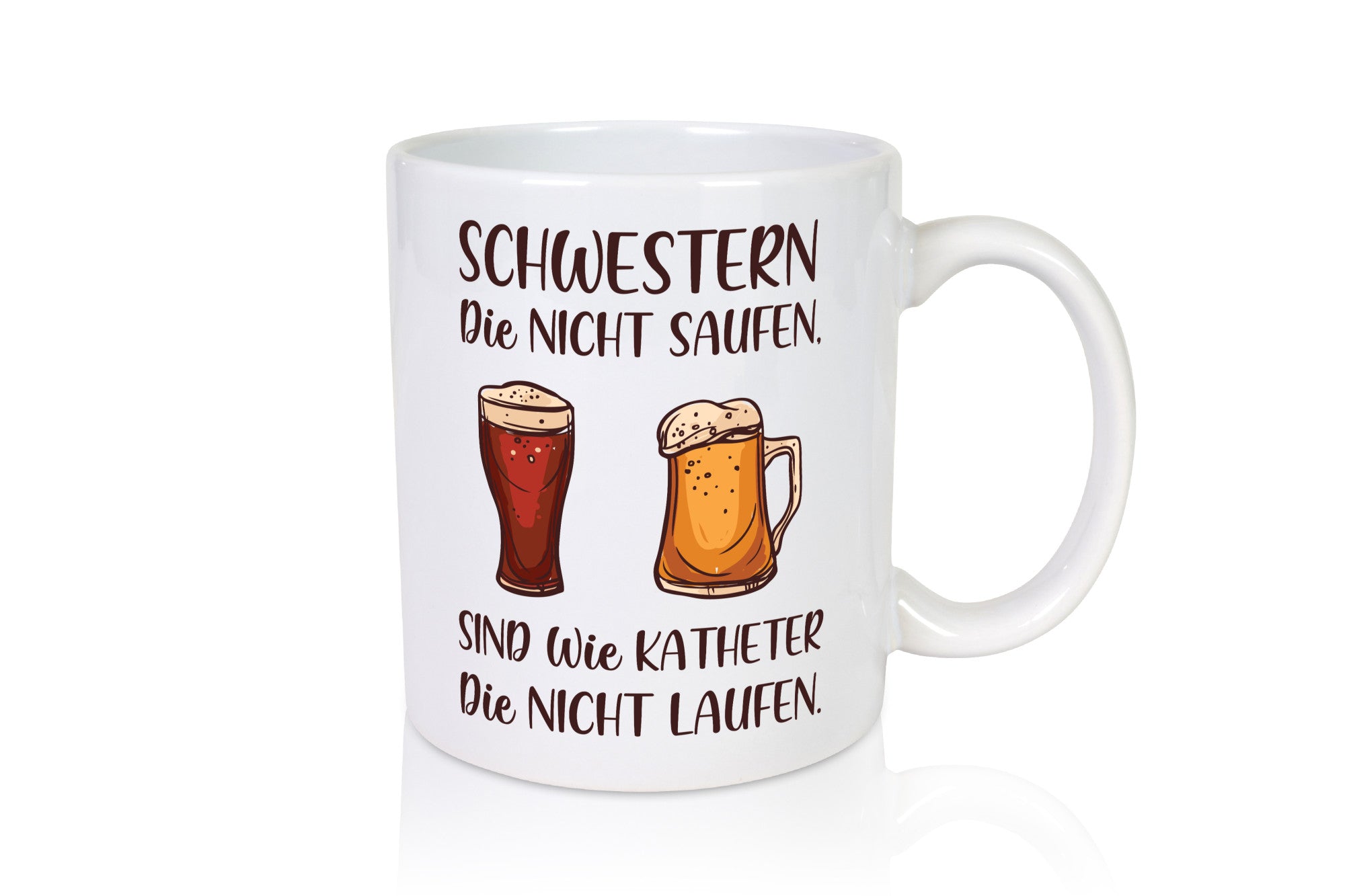 Schwestern die nicht saufen, Katheder laufen | Gläser lustiger Spruch Geschenk