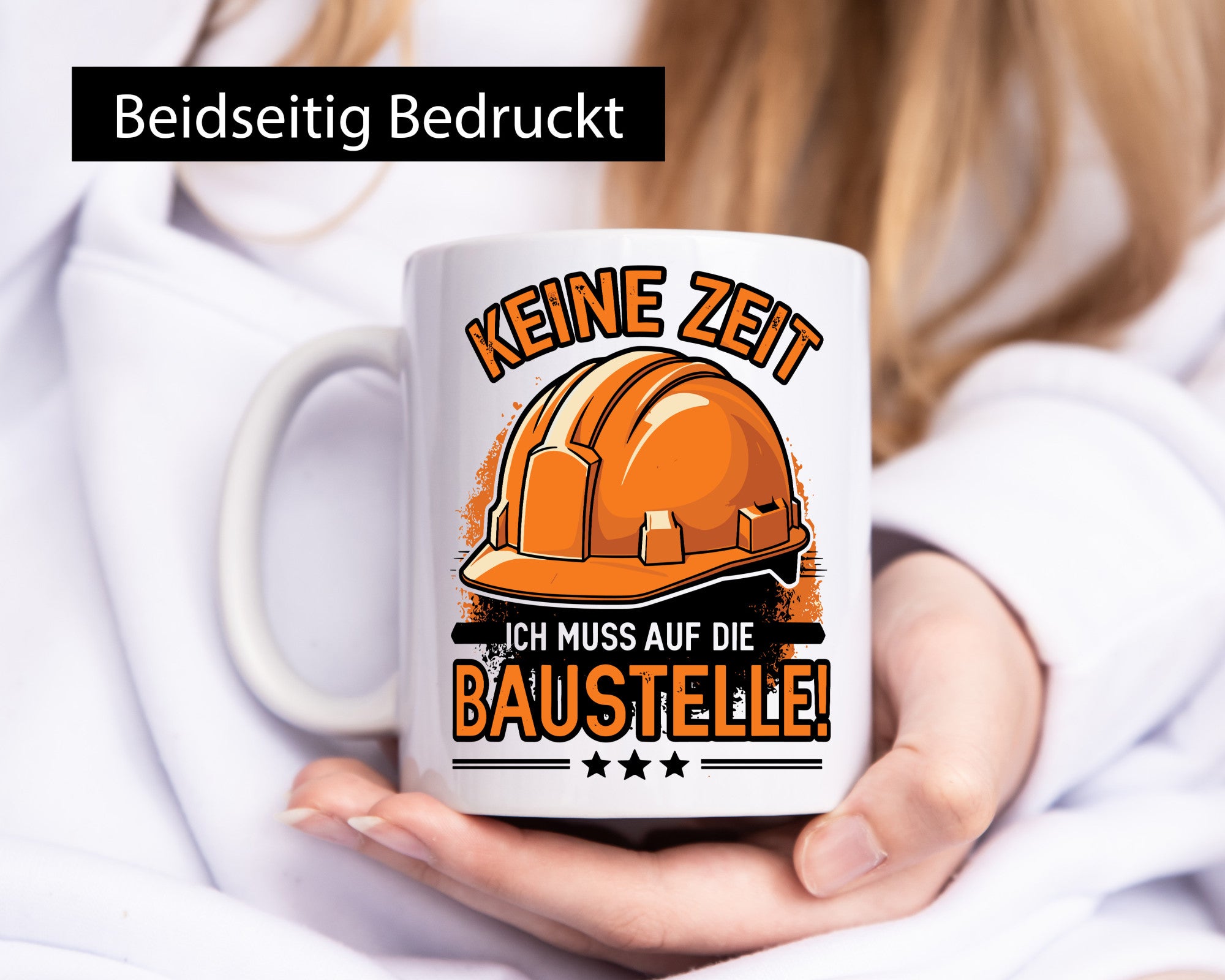 Keine Zeit ich muss auf die Baustelle | Bauherrin Bauherr Geschenkidee Humor