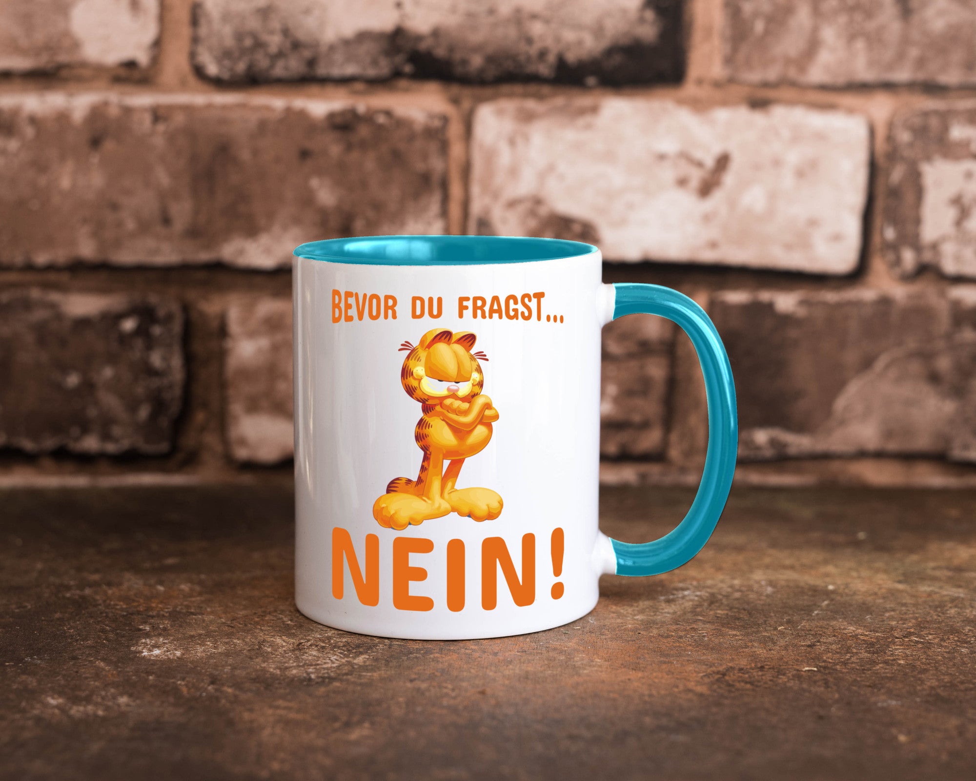 Bevor du fragst? Nein! | grimmige Katze Spruchtasse lustig Tierliebhaber Humor