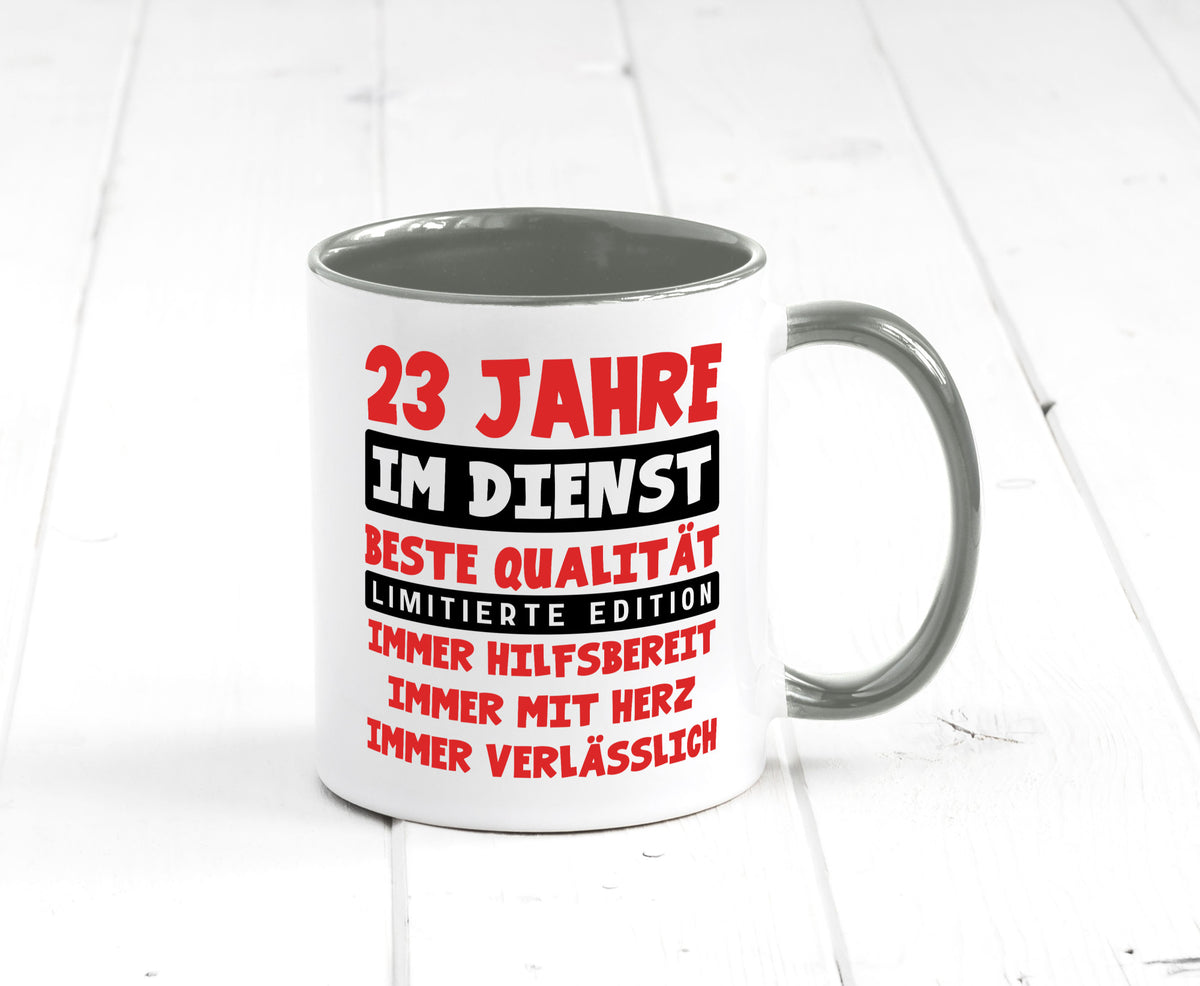 23 Jahre im Dienst | Jubiläum Arbeit v9 Humor Kollegen Büro Geschenkidee Tasse