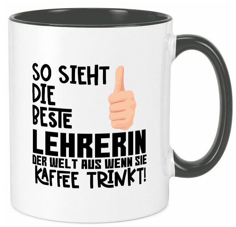 Beste Lehrerin | Lehrer Tasse Schule Dankeschön lustiger Spruch Geschenk Humor
