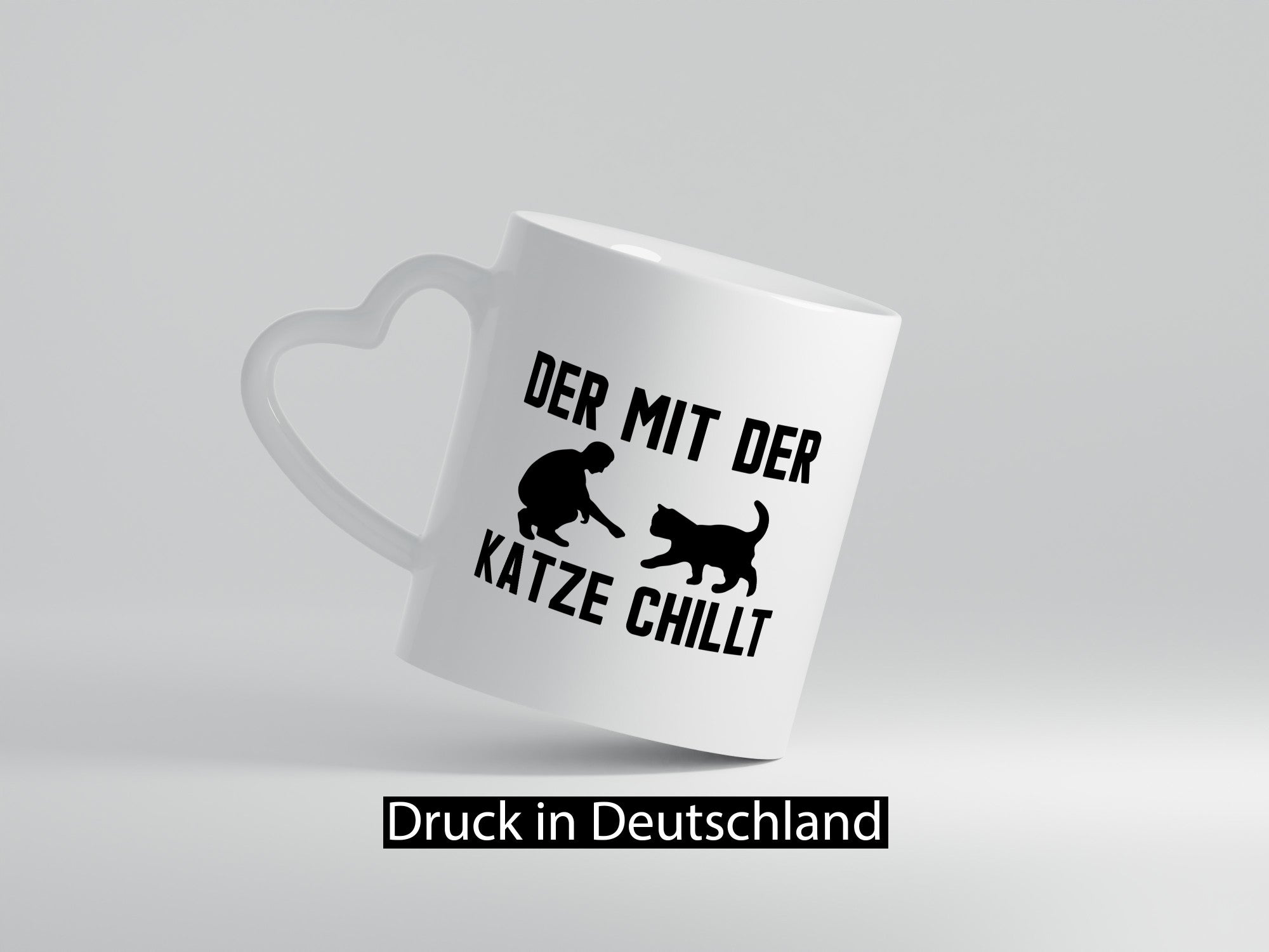 Mit der Katze | Chillen Katzenliebhaber Tierfreund lustiger Spruch Geschenk