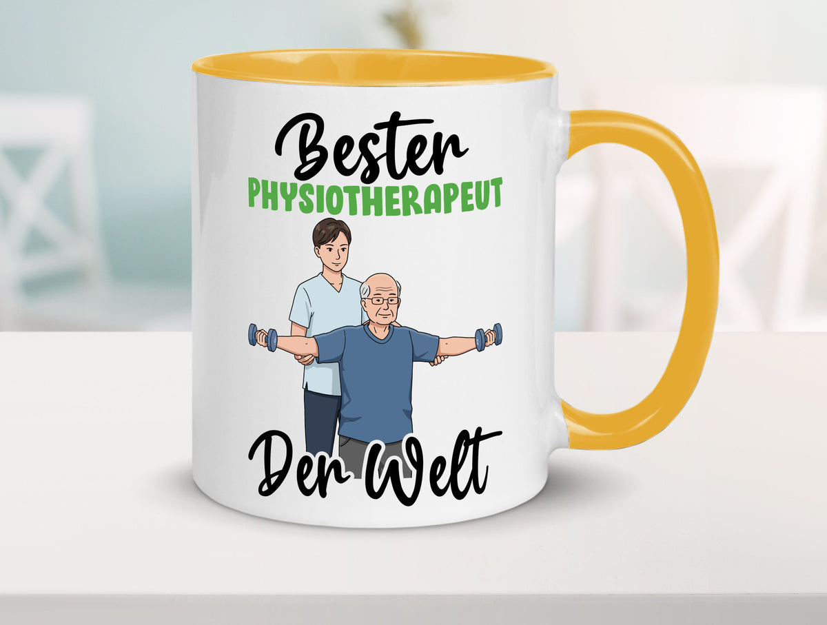 Bester Physiotherapeut v3 Geschenk Humor Geschenkidee lustiger Spruch Tasse