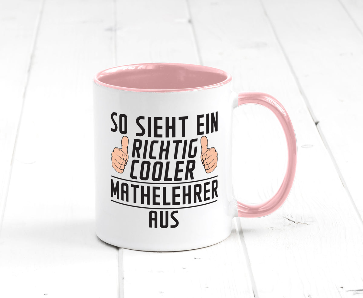 Richtig Cooler Mathelehrer | Lehrer Mathe lustig Humor Geschenkidee Geschenk Tasse