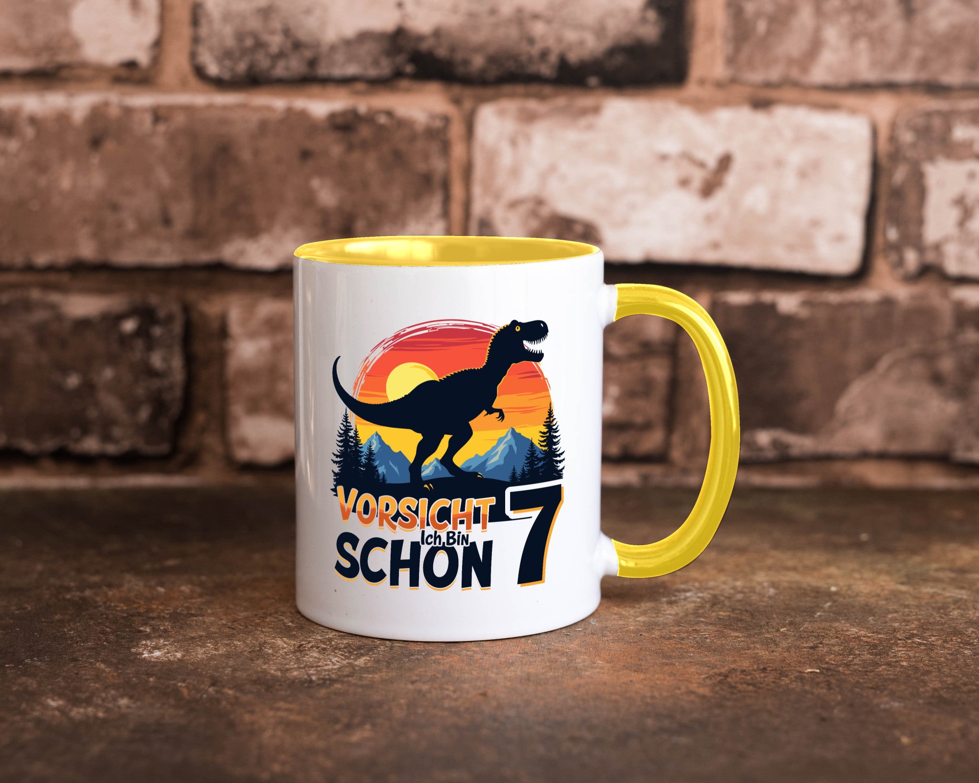 7. Geburtstag | 7 Jahre Dinosaurier v2 Geschenk Geschenkidee lustiger Spruch