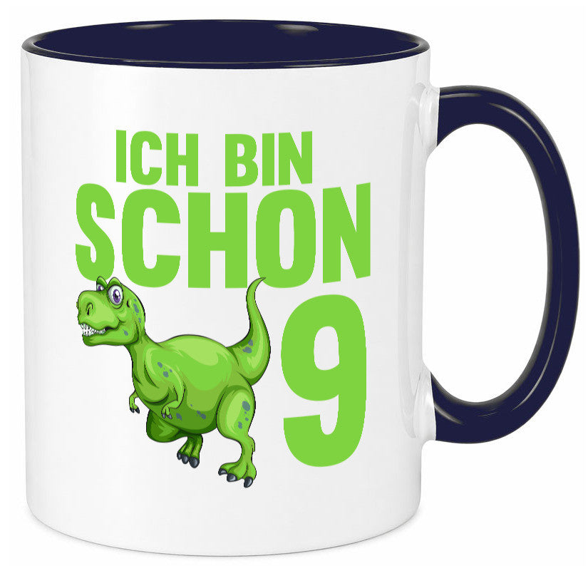 9. Geburtstag | 9 Jahre Dino Dinosaurier Geschenkidee Humor Tasse