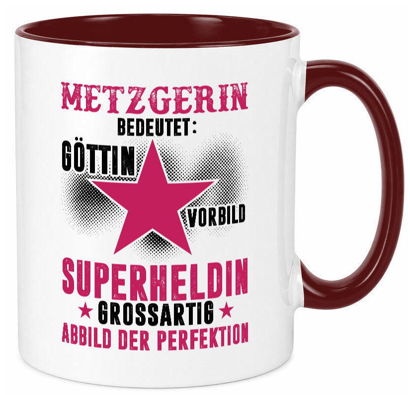 Bedeutung von Metzgerin | Fleischerin Geschenk Humor Geschenkidee lustiger Tasse