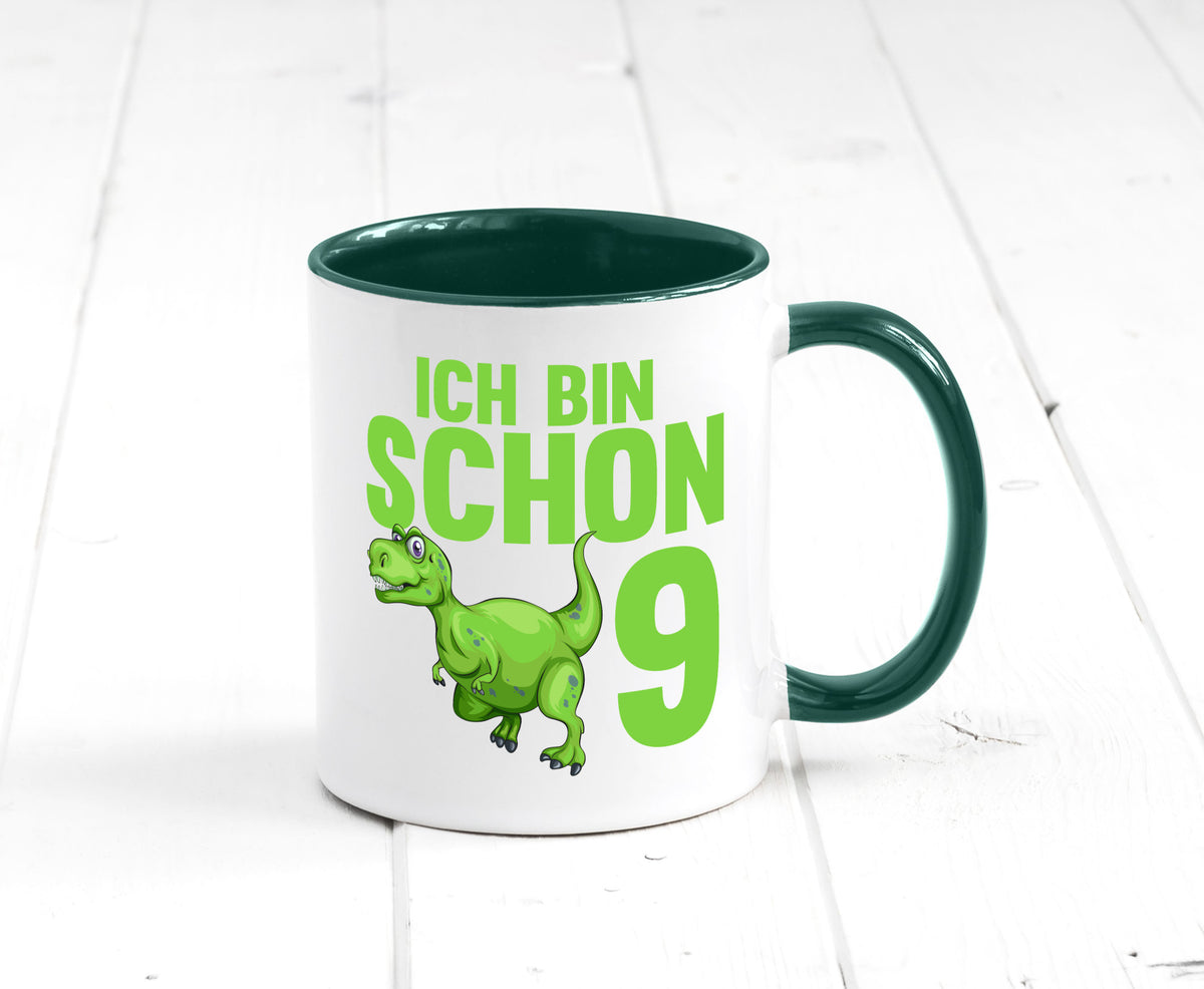 9. Geburtstag | 9 Jahre Dino Dinosaurier Geschenkidee Humor Tasse