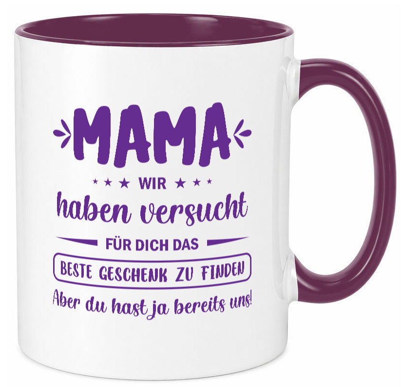 Perfekte geschenk | du hast ja bereits uns Muttertag lustiger Spruch Familie Tasse