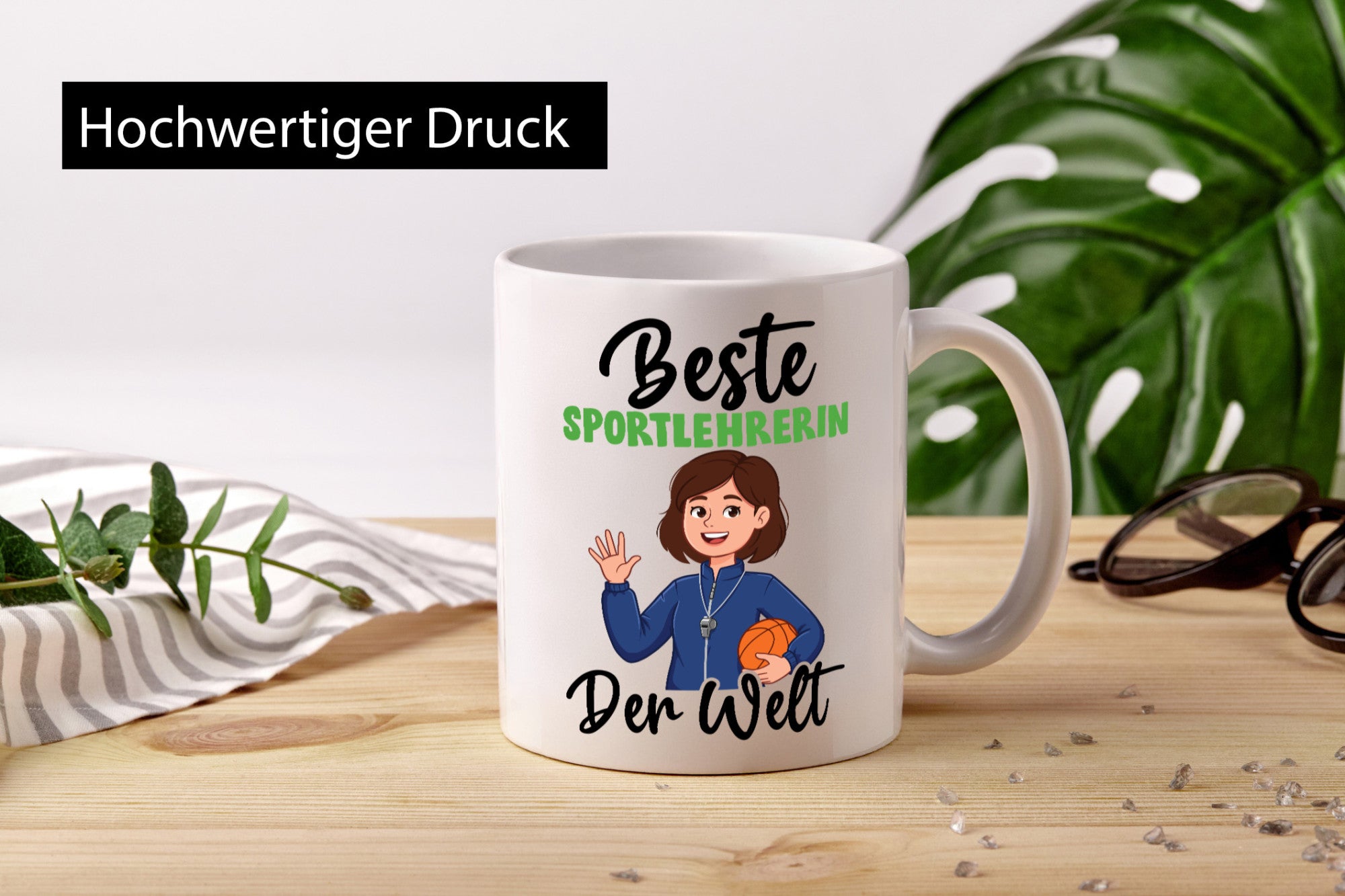 Beste Sportlehrerin | Lehrer Sport v2 lustig Humor Geschenkidee Geschenk Tasse