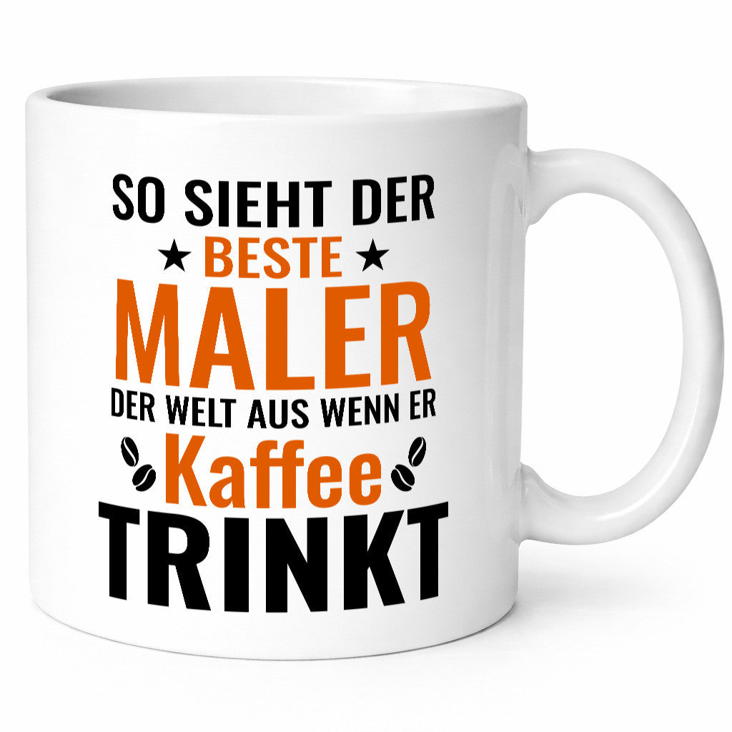 Kaffee trinkt: Maler | Malerei lustiger Spruch Geschenk Humor Geschenkidee Tasse