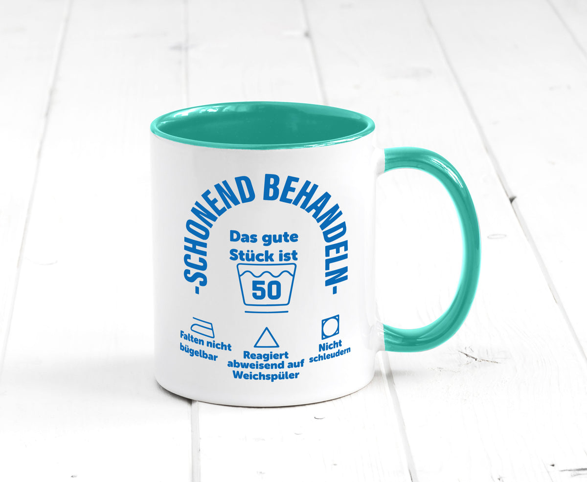 Schonend behandeln | 50 Geburtstag Humor Geschenkidee Tasse