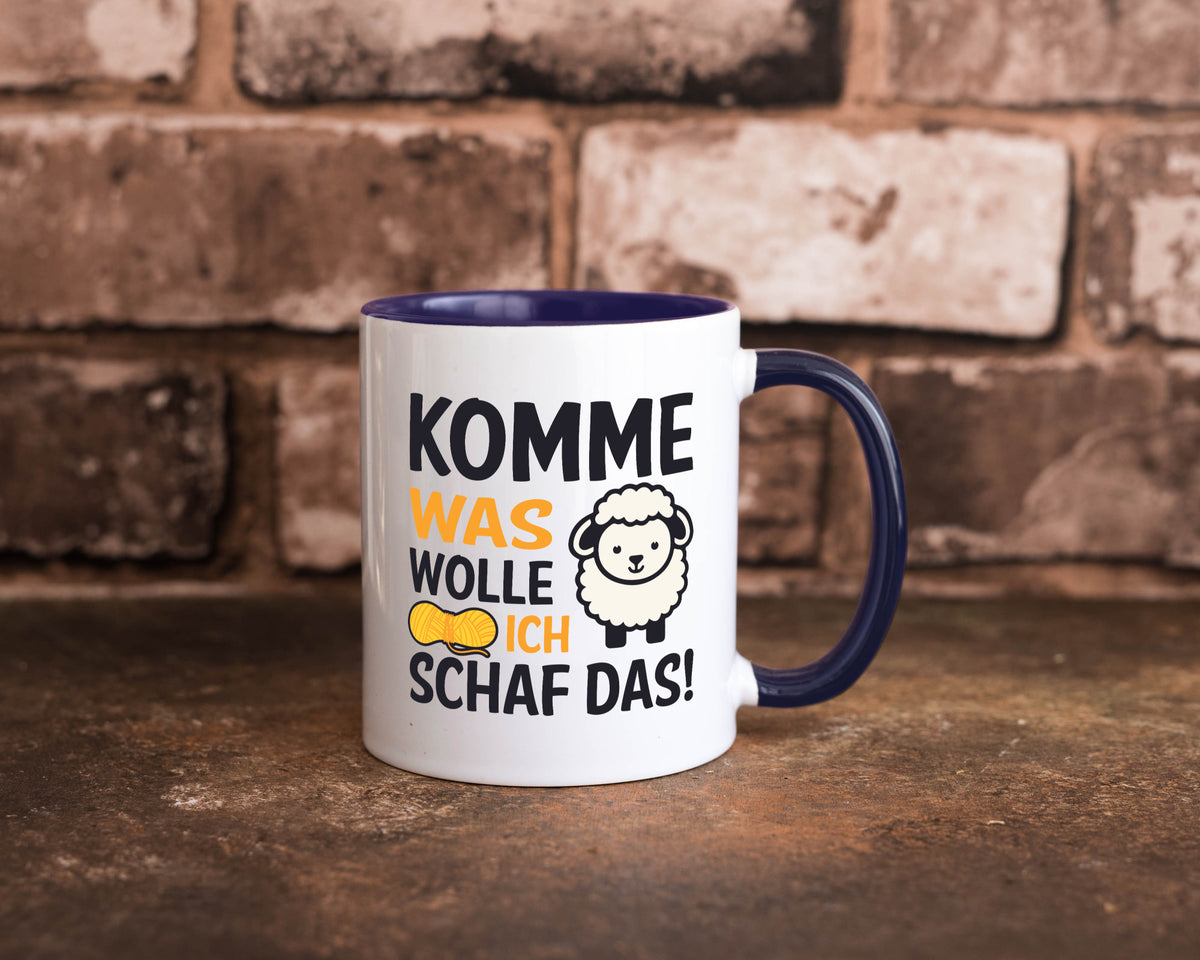 Komme was wolle, ich schaf das | Wolle Humor Geschenkidee Tasse