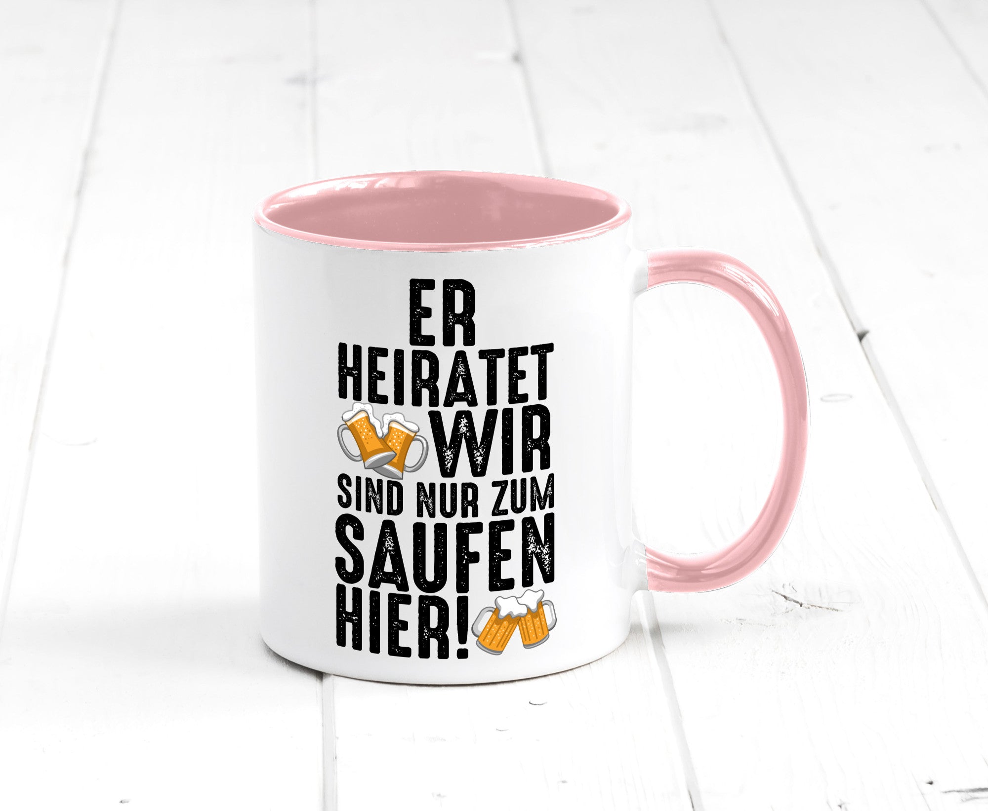 JGA | Er heiratet Junggesellenabschied Polterabend v2 lustiger Spruch Geschenk