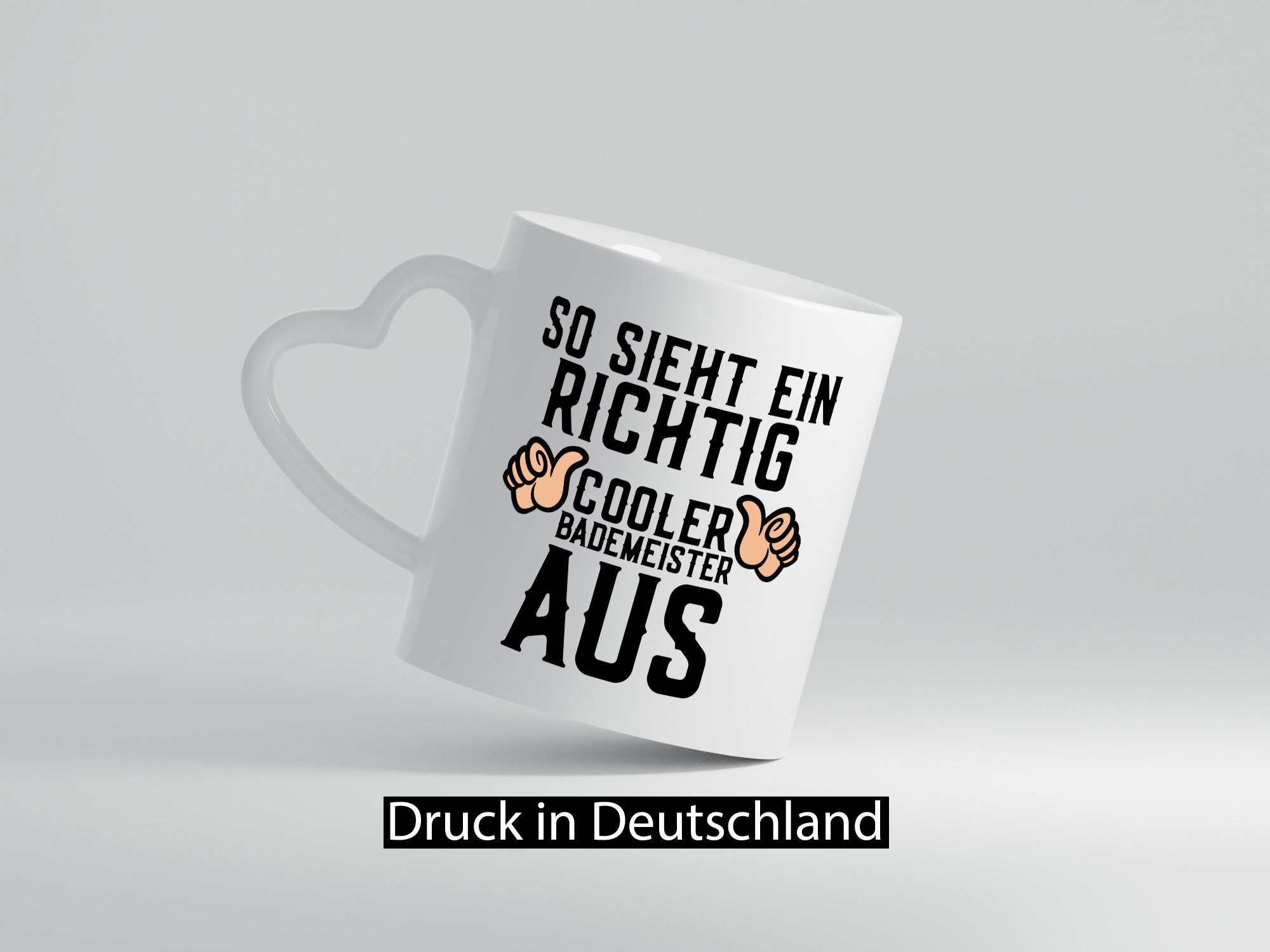 Richtig cooler Bademeister | Daumen hoch Schwimmbad lustig Humor Geschenkidee