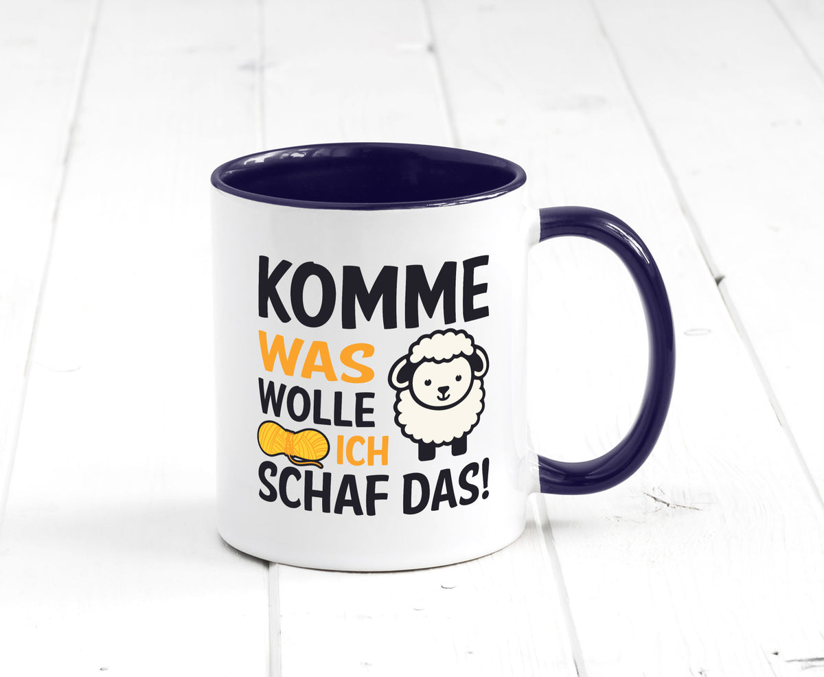 Komme was wolle, ich schaf das | Wolle Humor Geschenkidee Tasse