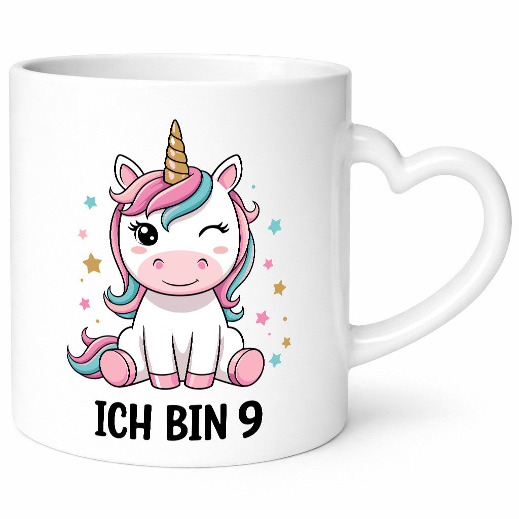 9. Geburtstag | 9 Jahre Einhorn Mädchen v2 Humor Geschenkidee Tasse