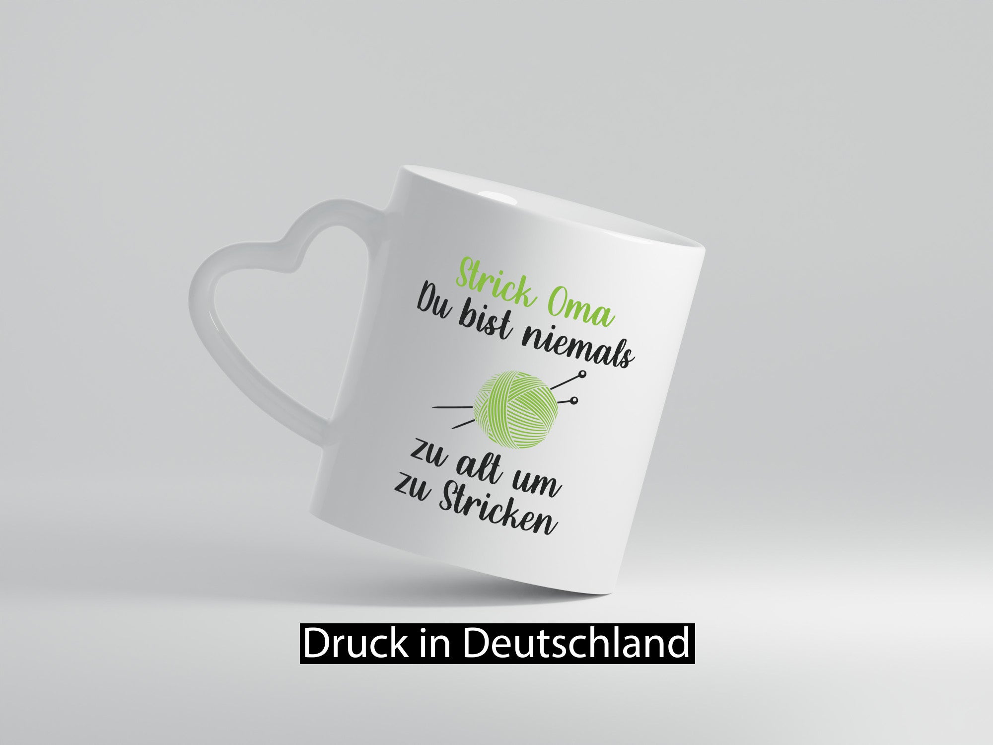 Strickoma, niemals zu alt zum Stricken | Wolle Humor Familie Geschenkidee Tasse