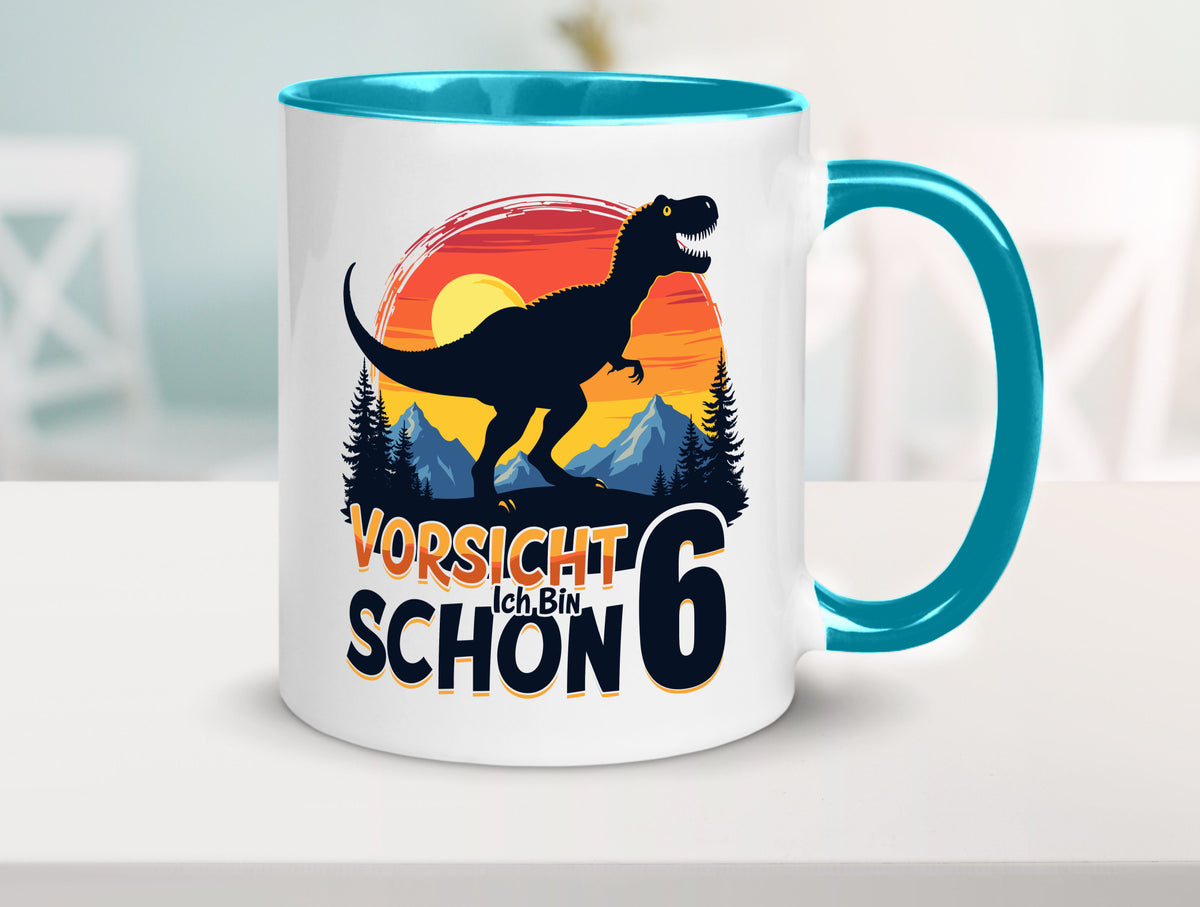 6. Geburtstag | 6 Jahre Dinosaurier Geschenkidee Humor Tasse