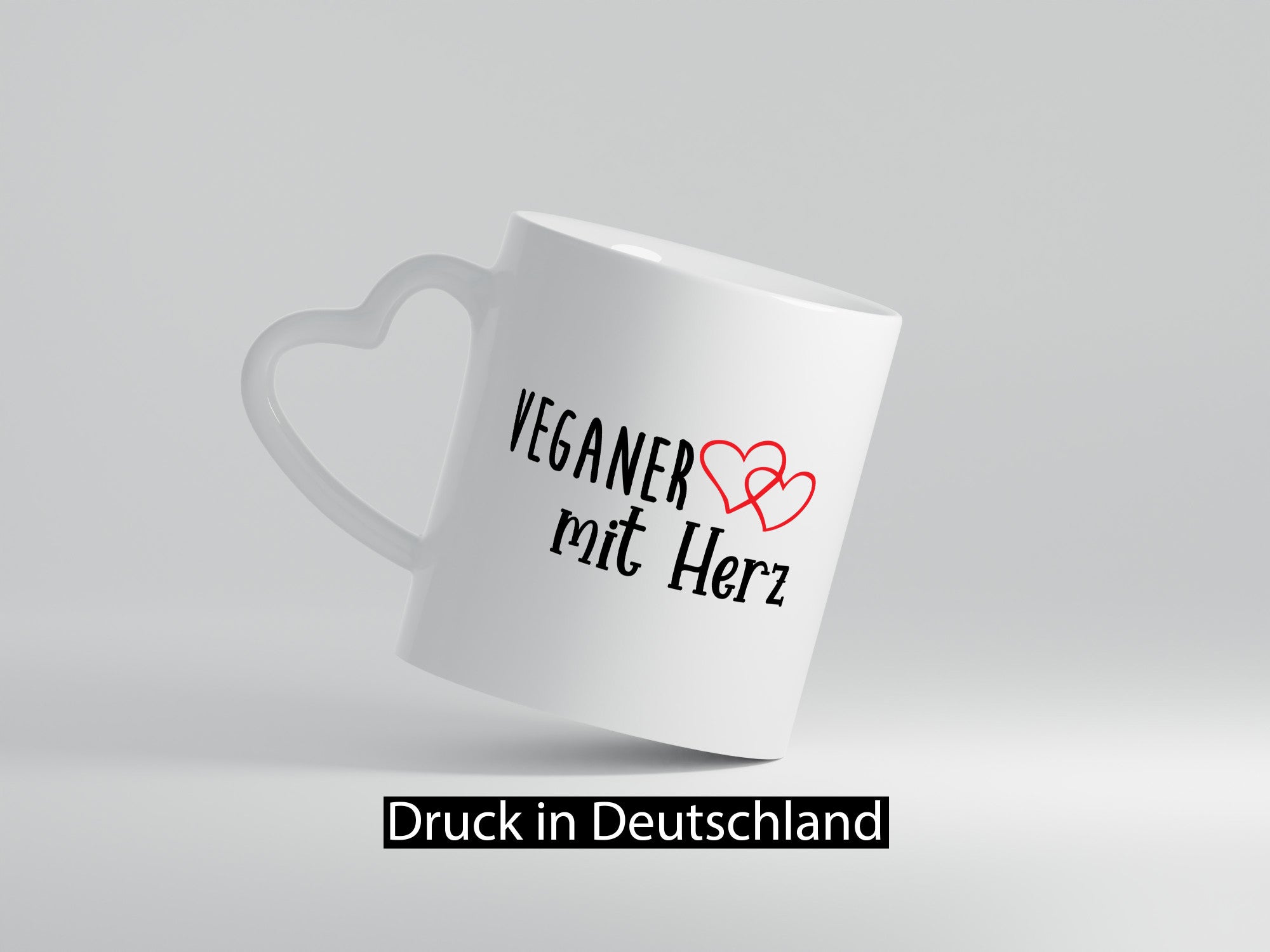 Veganer mit Herz | ich liebe Tiere Humor Tierliebhaber Geschenkidee Tasse