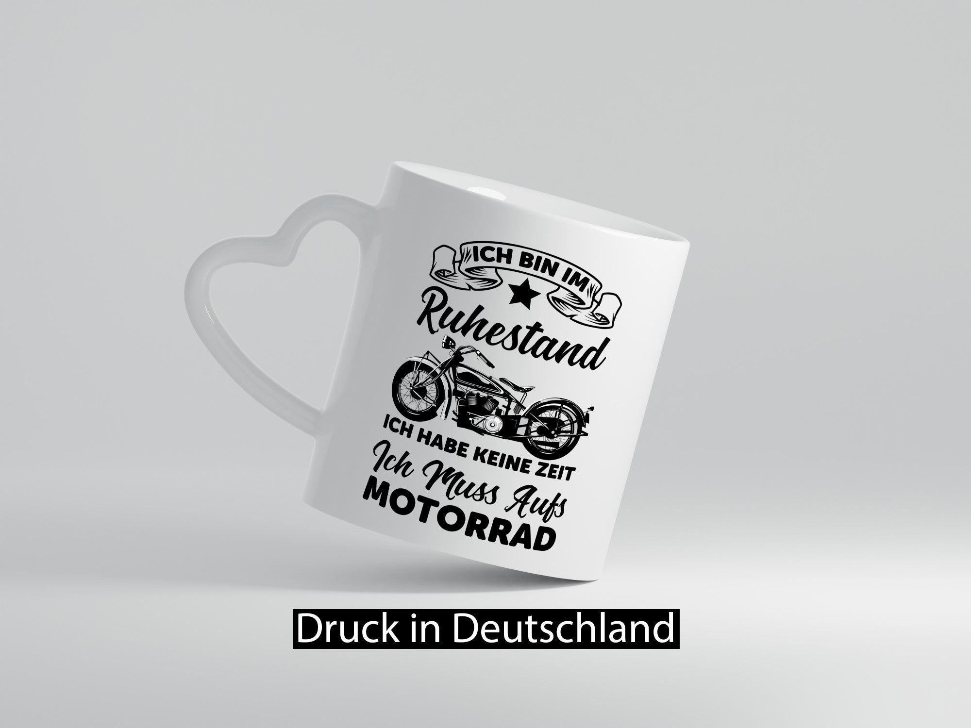 Ruhestand | muss aufs Motorrad Biker lustiger Spruch Geschenk Jubiläum Tasse