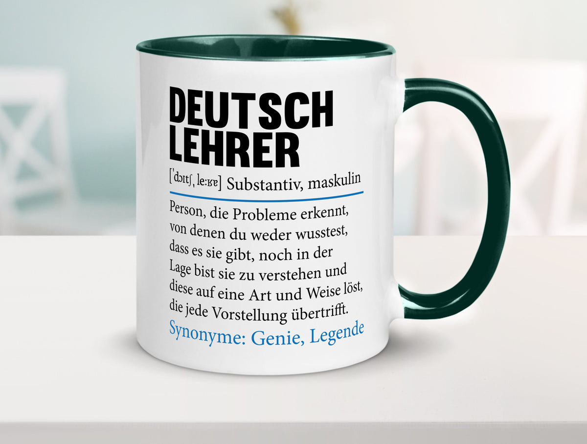 Deutschlehrer Spruch | Lehrer Schule Humor lustig Geschenkidee Geschenk Tasse